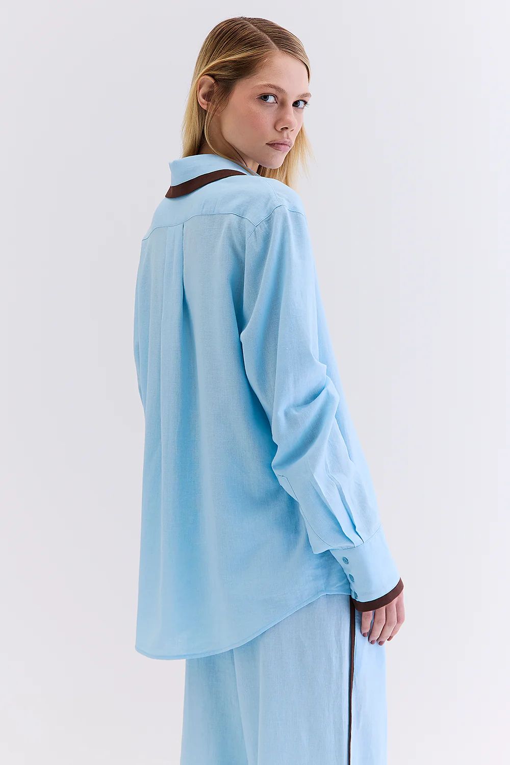 Camisa Recorte Linho - HOOD MOOD