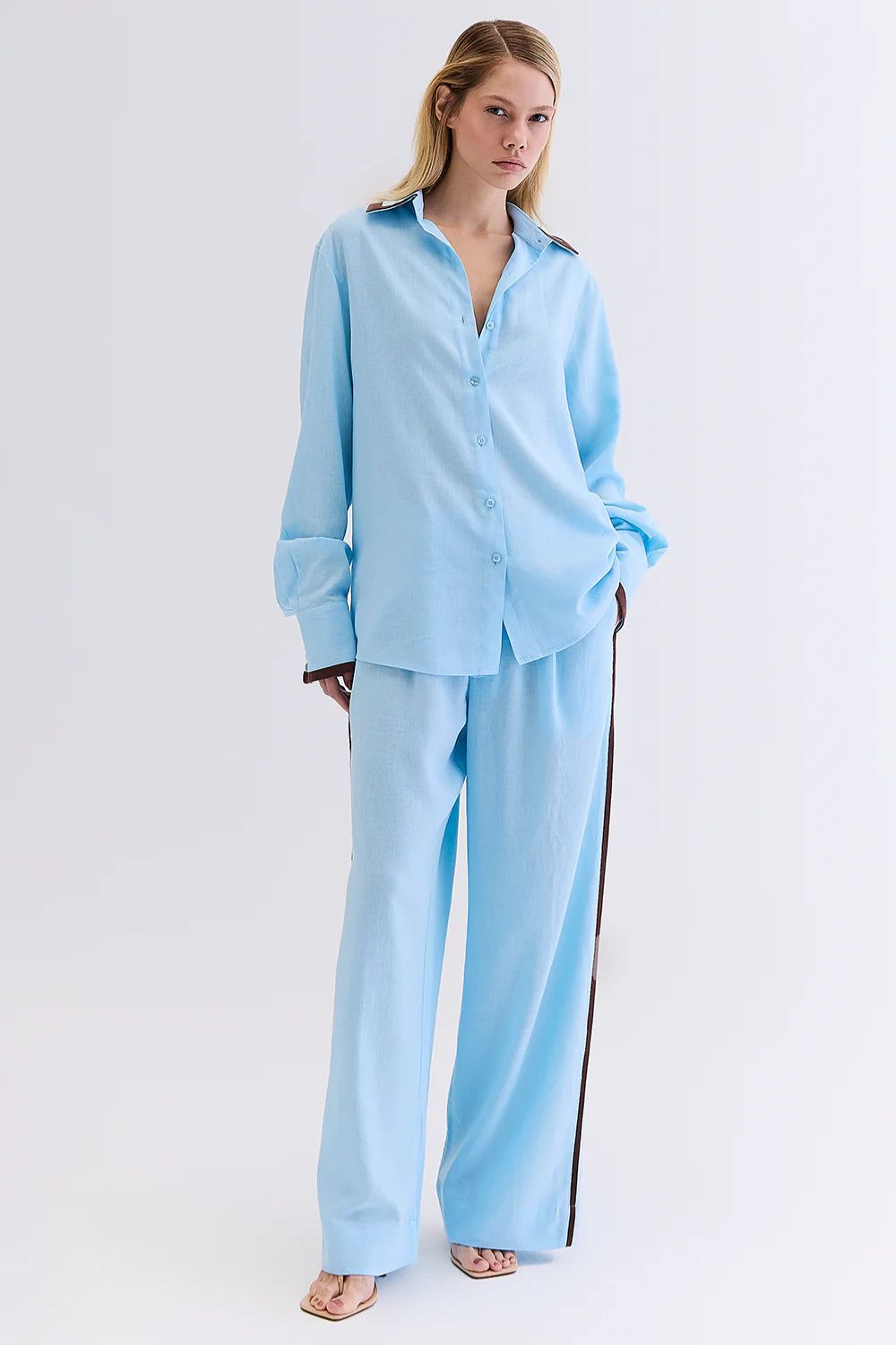 Calça Recorte Linho - HOOD MOOD