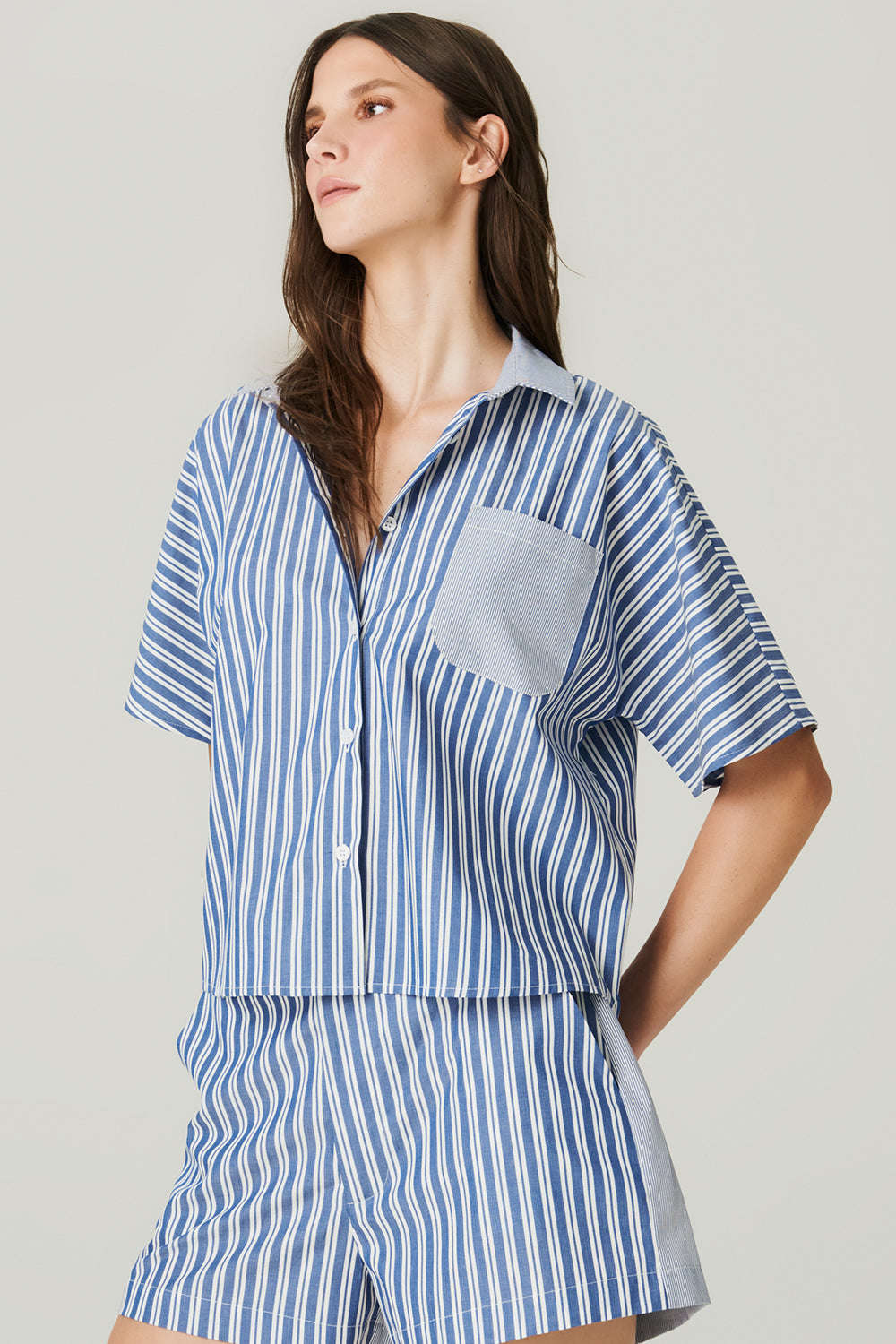 Camisa Manga Curta Listras - HOODMOOD