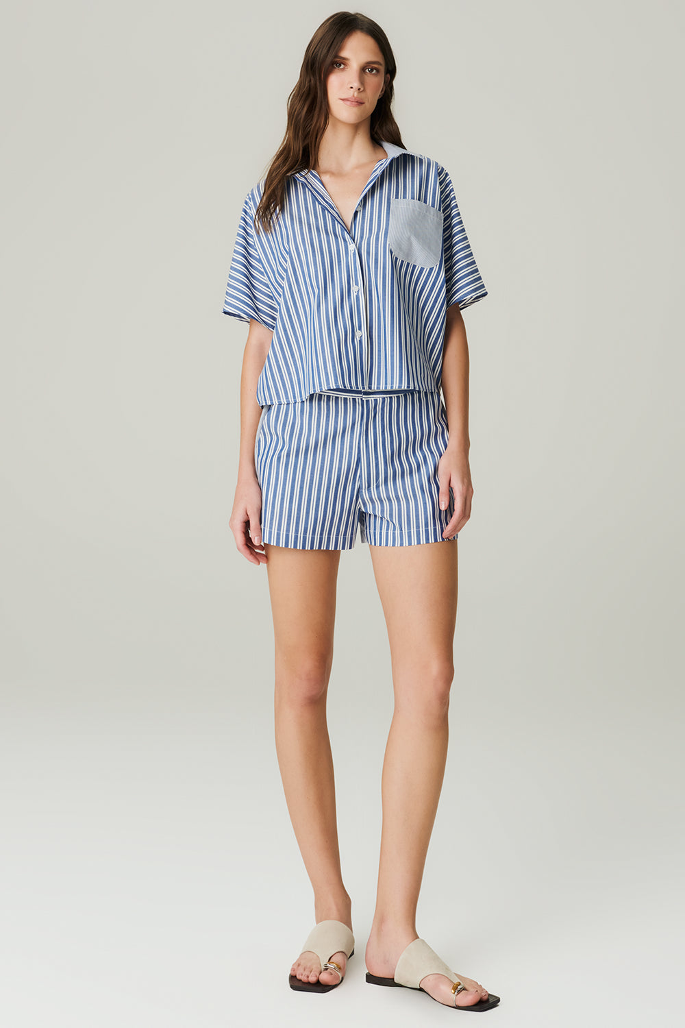 Camisa Manga Curta Listras - HOODMOOD