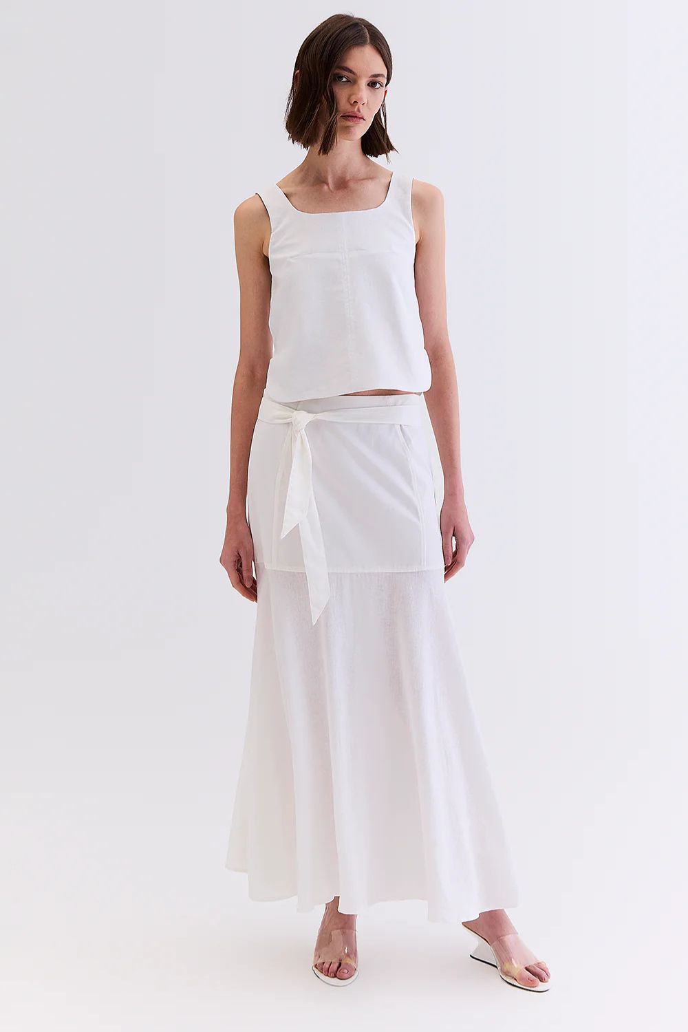 Saia linho com sarja  - HOOD MOOD