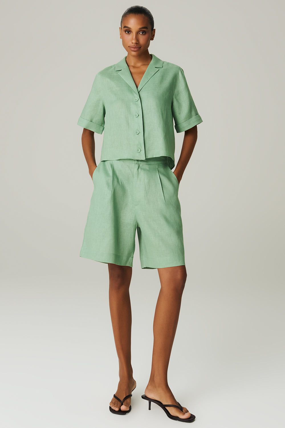 Camisa Linho Manga Curta - HOOD MOOD