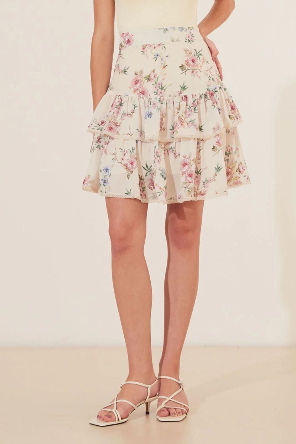 Saia Curta Flora - AMISSIMA