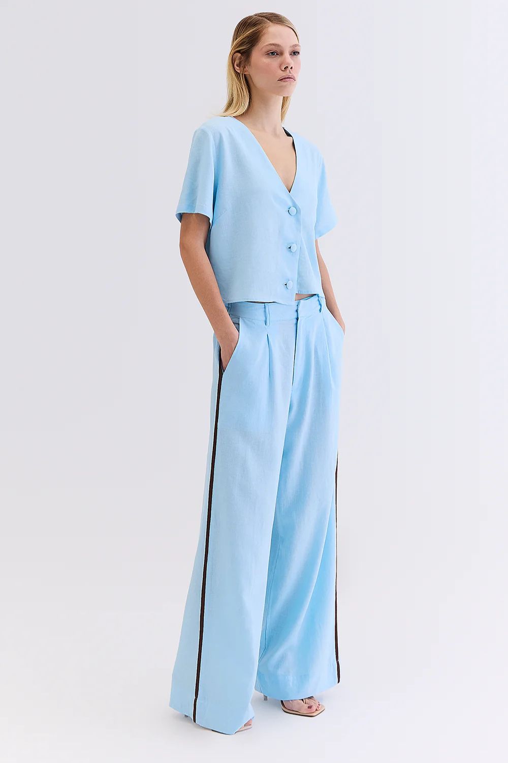 Calça Recorte Linho - HOOD MOOD