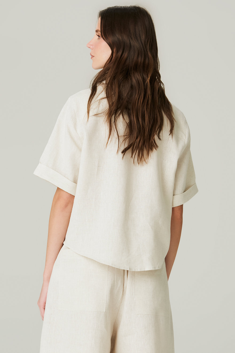 Camisa Linho Manga Curta - HOOD MOOD