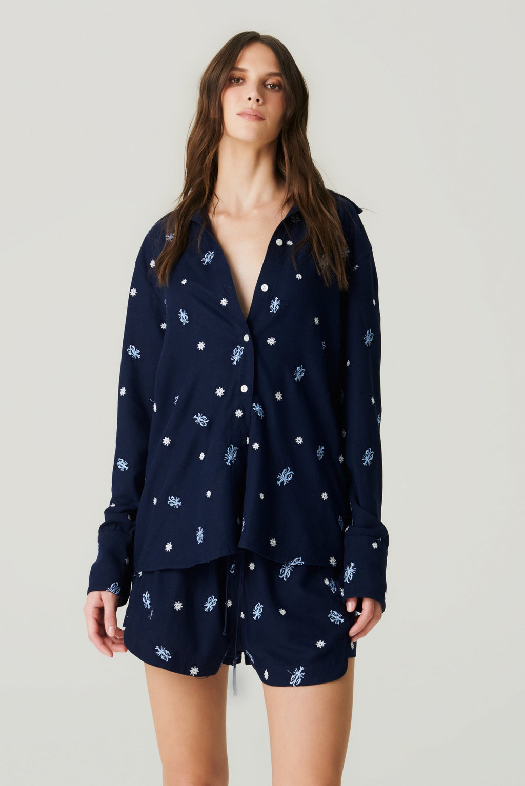 Camisa Linho Bordada - HOOD MOOD