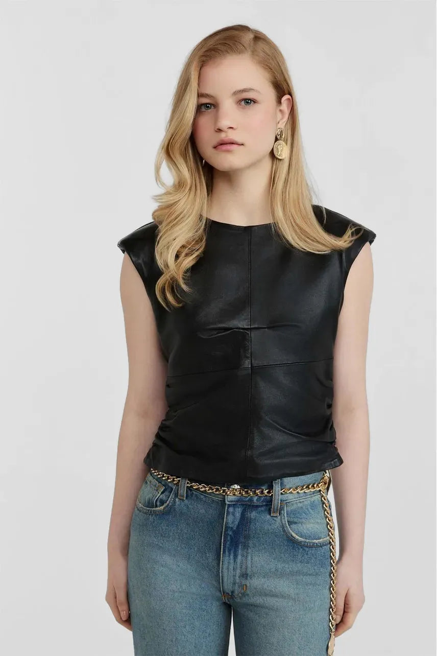 Blusa Couro Billie - NV