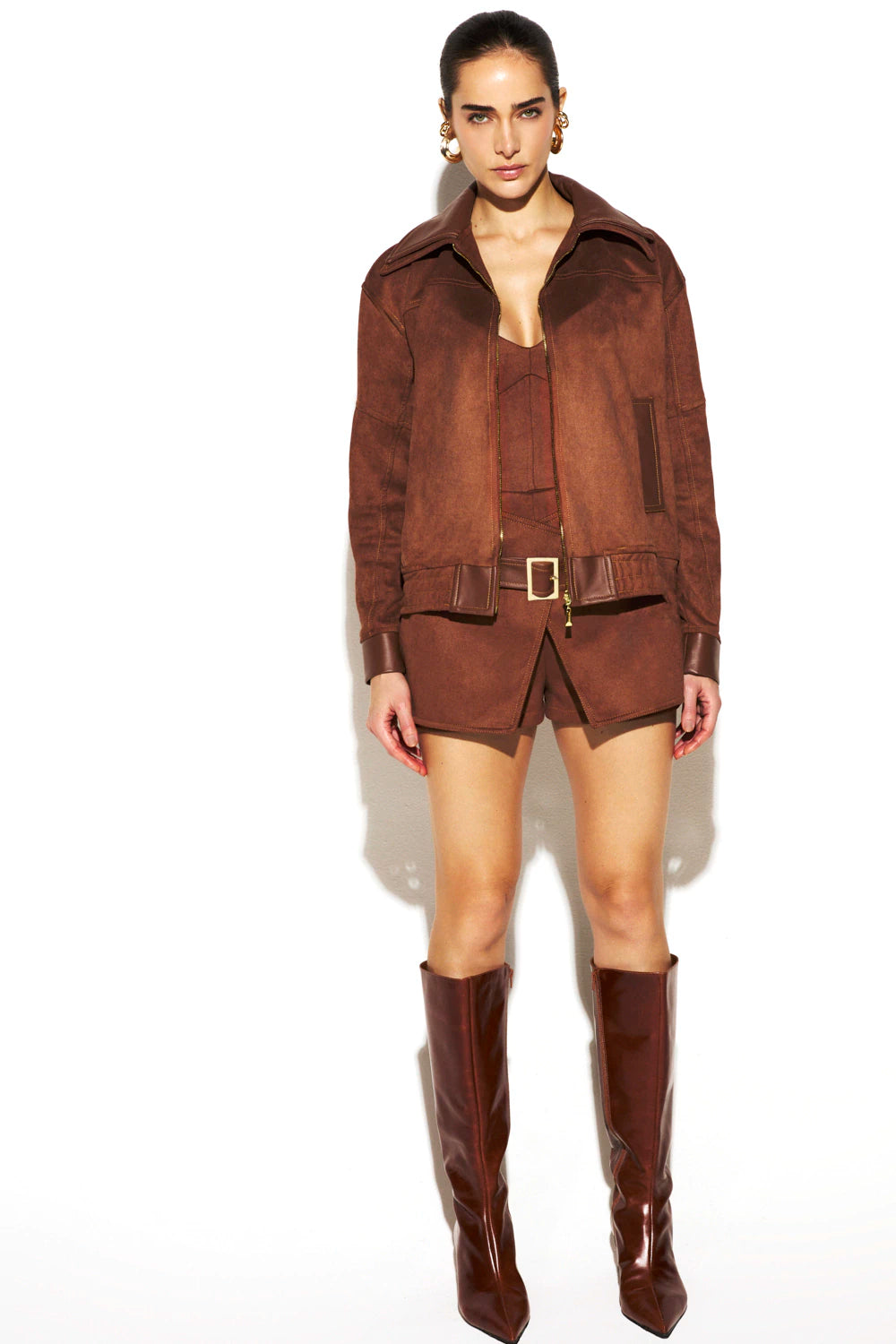 Jaqueta Alexa Suede e Couro - ROCK LOLA