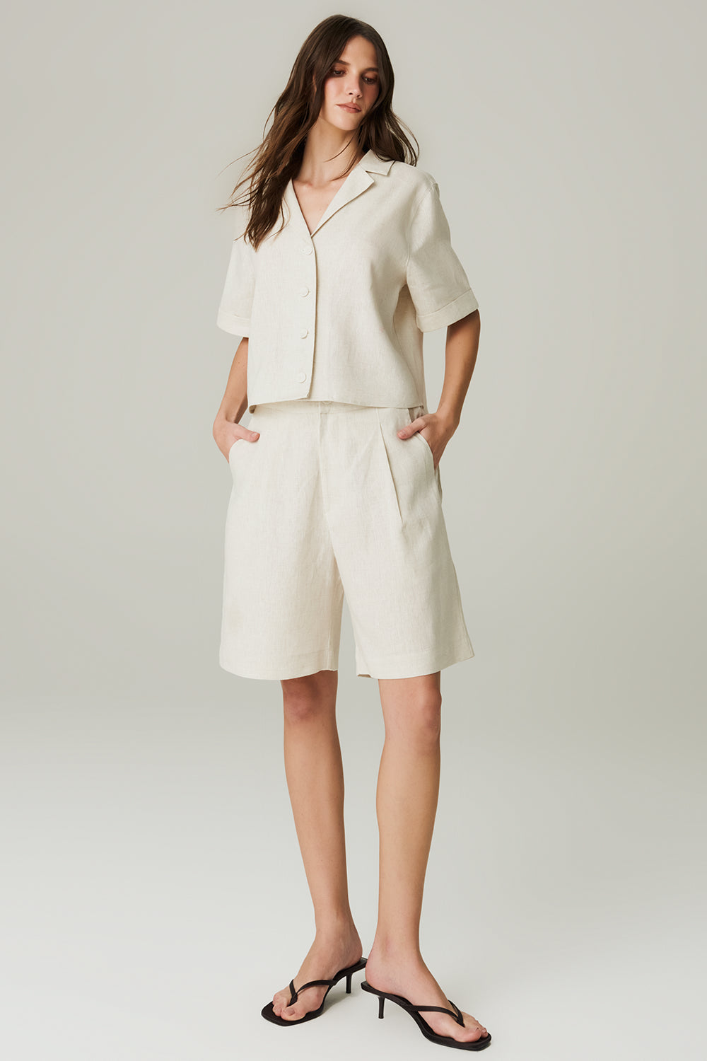 Camisa Linho Manga Curta - HOOD MOOD