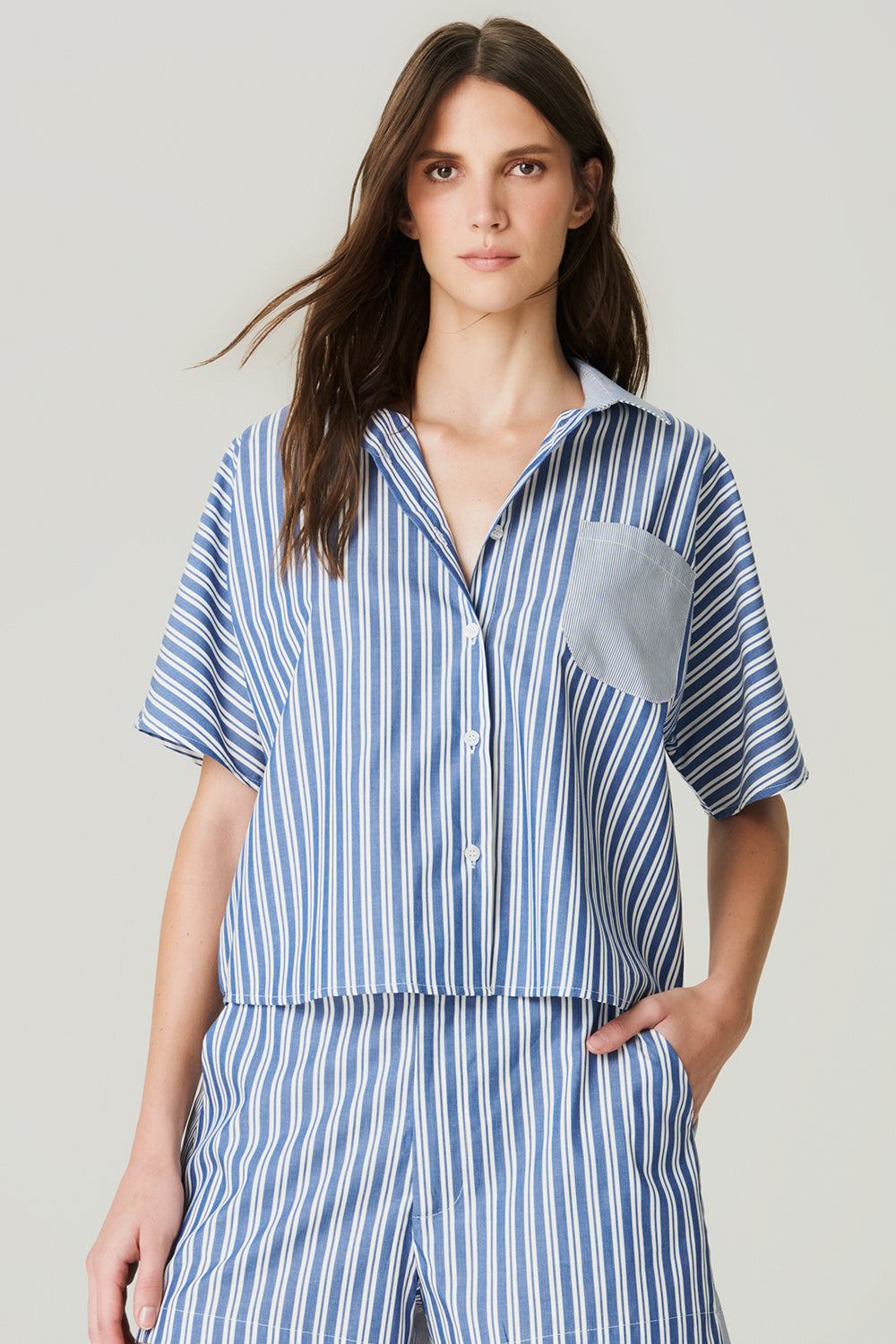 Camisa Manga Curta Listras - HOODMOOD