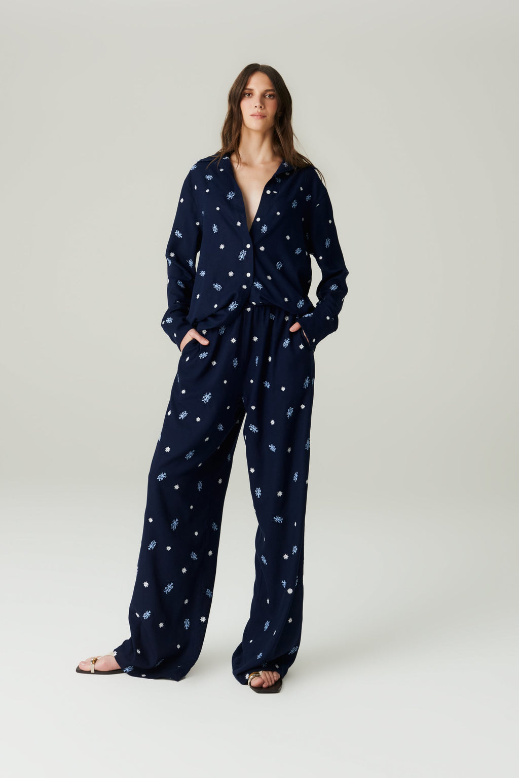 Camisa Linho Bordada - HOOD MOOD